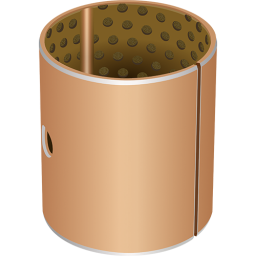 GGB DX10 Cylindrical bush with groove and bore